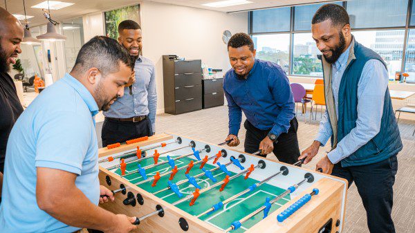 Table football at the americas office